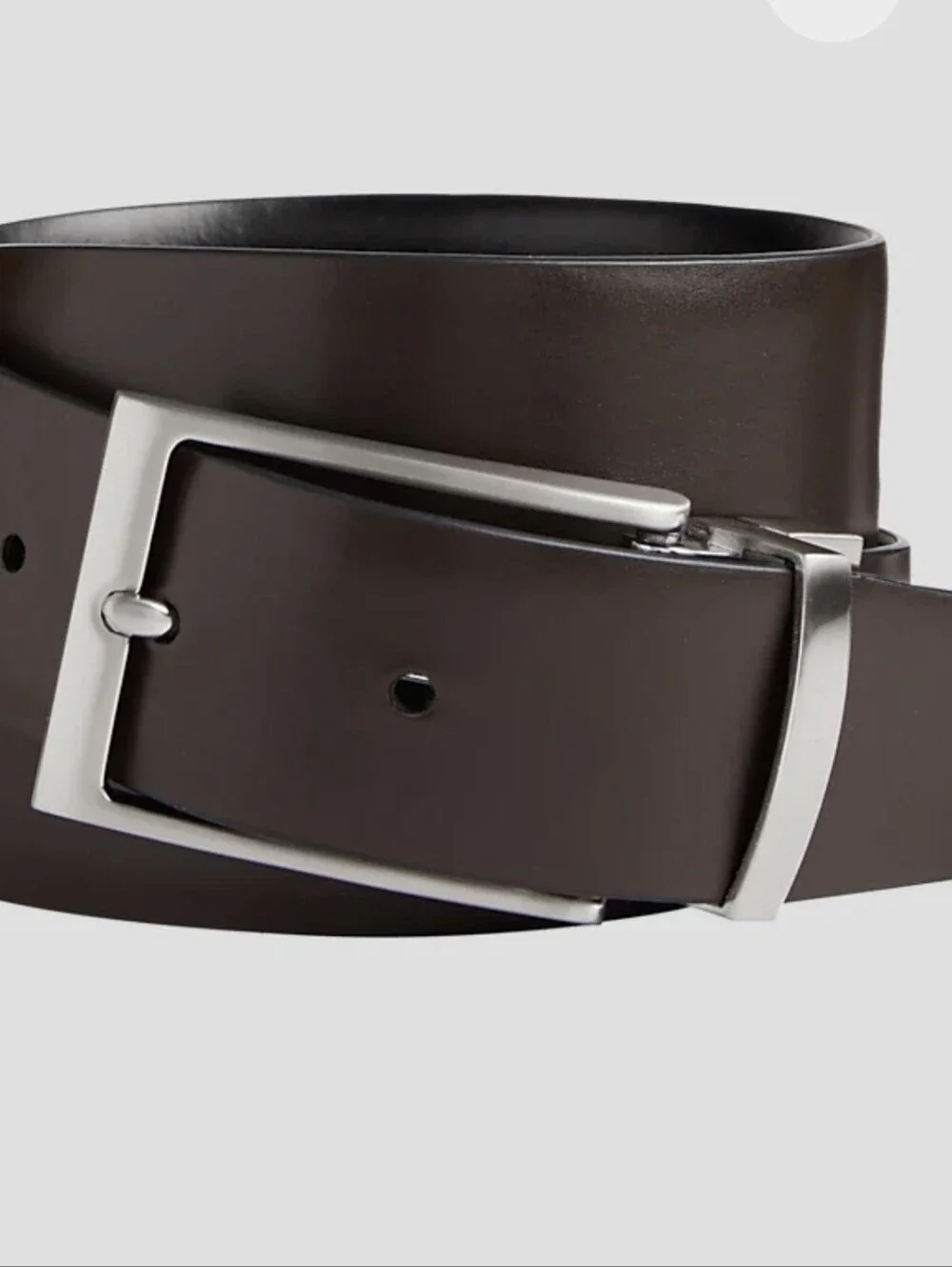Calvin Klein Men's Leather Dress Belt in Black Dark Brown Reversible
